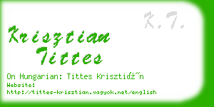 krisztian tittes business card